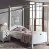 Herz Design Himmelbett in Weiß - Grandory