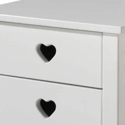 Herz Design Himmelbett in Weiß - Grandory