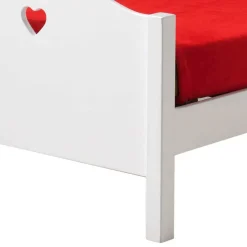 Herz Design Kinderbett in Weiß - Grandory