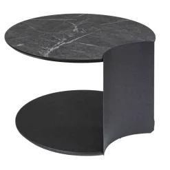Höhenverstellbarer Beistelltisch in Marmor Optik Anthrazit - Holdin