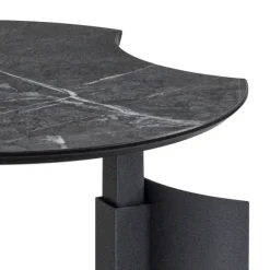 Höhenverstellbarer Beistelltisch in Marmor Optik Anthrazit - Holdin