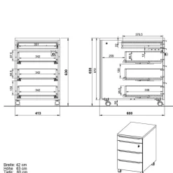 Höhenverstellbarer Bürotisch in vier Größen - Tila