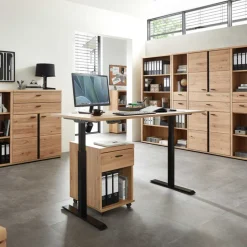 Höhenverstellbarer Bürotisch in Wildeiche - Emly