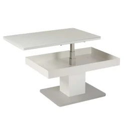 Höhenverstellbarer Couchtisch Greeno in Weiß