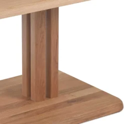 Höhenverstellbarer Couchtisch aus Wildeiche Bianco - Cary