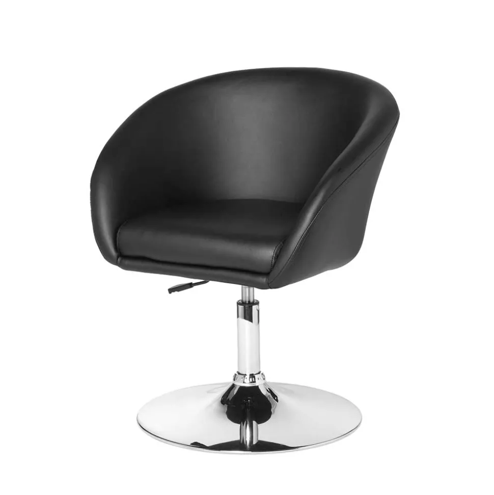 Höhenverstellbarer Design Drehsessel aus Kunstleder - Loisango