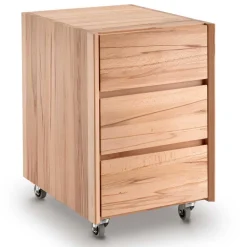 Höhenverstellbarer Holz-Schreibtisch aus Kernbuche - Senklas