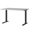 Höhenverstellbarer Office-Tisch in Hellgrau - Clemeta