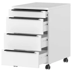 Höhenverstellbarer Officetisch in Weiß - Sparkle (zweiteilig)