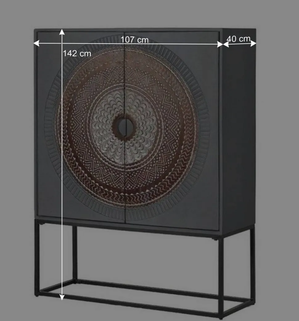 Highboard - dekorativ mit Mandala - Mesusco