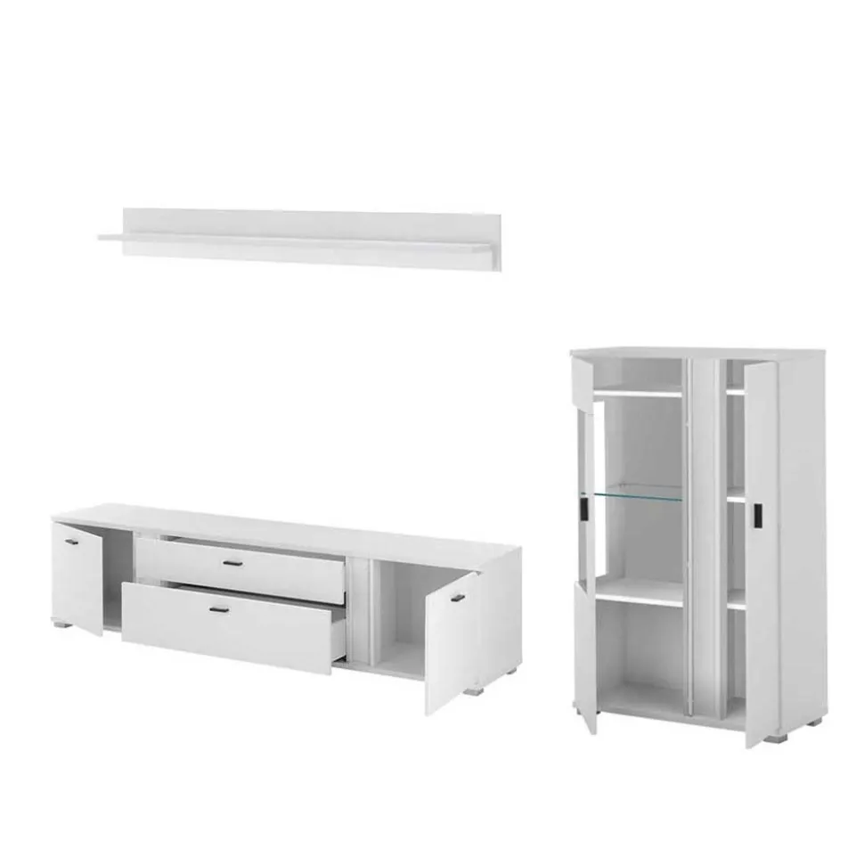 Highboard & TV Board & Wandboard mit LED - Tirol (dreiteilig)