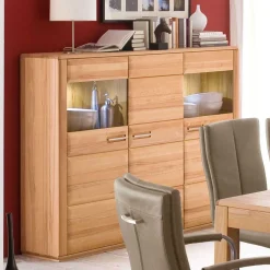 Highboard Athias aus Kernbuche