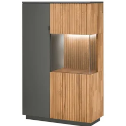 Highboard in Eiche Bianco und Anthrazit - Cruzca I