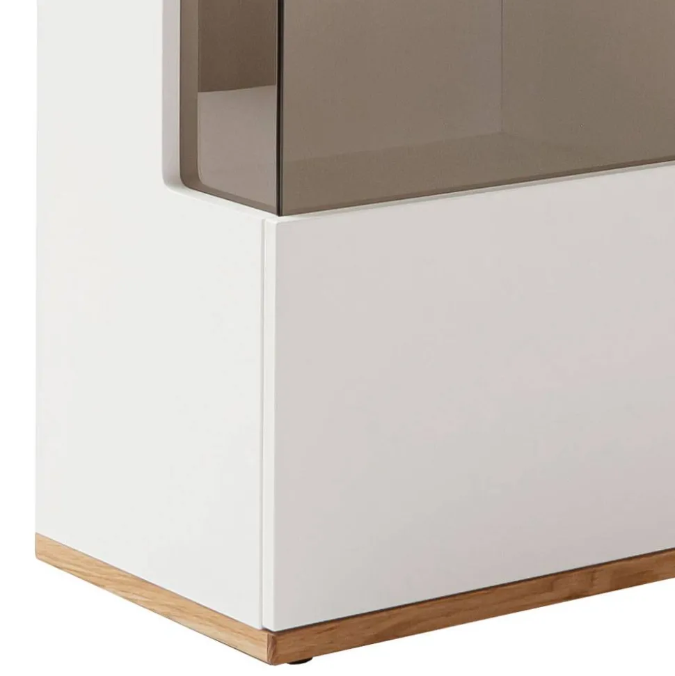 Highboard in Soft White und Wildeiche - Yordyn