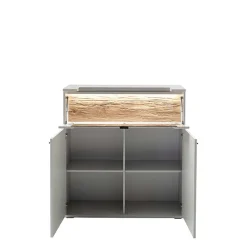 Highboard mit Glas Klappe & zwei Türen - Apulco