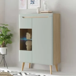Highboard mit Glaseinsatz - Armina