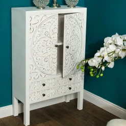 Highboard mit Ornament Muster Front - Acacio