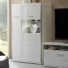 Highboard Tacroma in Hochglanz Weiß Glas