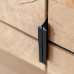 Highboard Vitrine aus Eiche und Glas - Masicuri