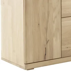 Highboard Vitrine aus hellem Asteiche Massivholz - Losiamos