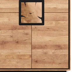 Highboard Vitrine aus Wildeiche Massivholz - Shipper