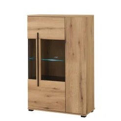Highboard Vitrine in Eiche Dekor - Brocus