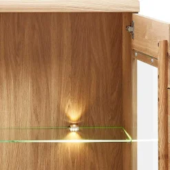 Highboard Vitrine mit LED Beleuchtung - Mattadore