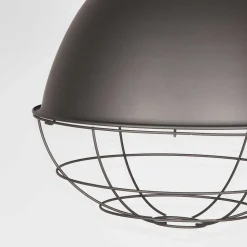 Hänge Lampe mit Stahlschirm mit Gitter - Ruvania