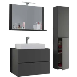 Hänge-Badezimmermöbel modern - Luzern (dreiteilig)