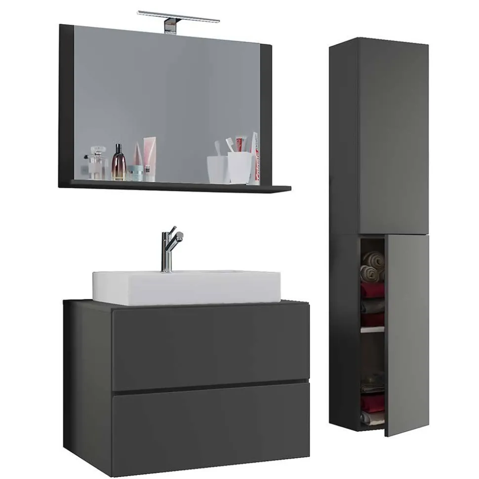 Hänge-Badezimmermöbel modern - Luzern (dreiteilig)