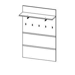Hängegarderobe Curelino mit Hutablage