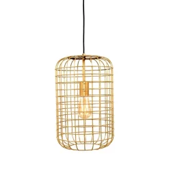 Hängelampe aus Gitter-Lampenschirm in Gold - Salmasion