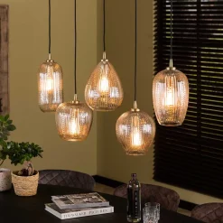 Hängelampe mit Glas Schirm Mix - Athenas