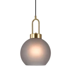 Hängeleuchte aus Mattglas Grau - Skate