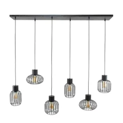 Hängeleuchte mit sechs Drahtschirmen - Dobe