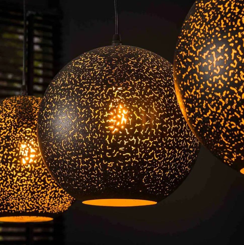 Hängeleuchte mit vier Kugelschirmen aus Metall - Feixon