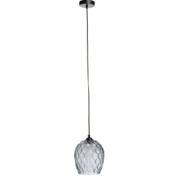 Hängende Designlampe aus Glas in Grau - Cavan
