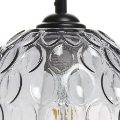Hängende Designlampe aus Glas in Grau - Cavan