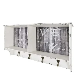 Hängende Garderobe Andrea in Weiß Grau