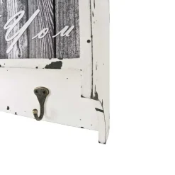 Hängende Garderobe Andrea in Weiß Grau