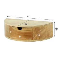 Hängende Nachtkonsole halbrund - Lessia