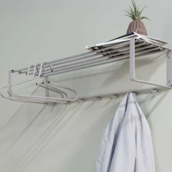 Hängende Stahlgarderobe in Taupe - Satroni