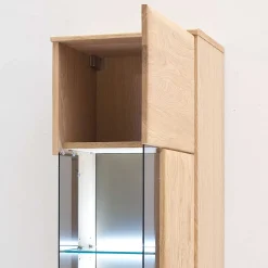 Hängende Vitrine in Eiche Bianco teilmassiv Pontros 1-türig