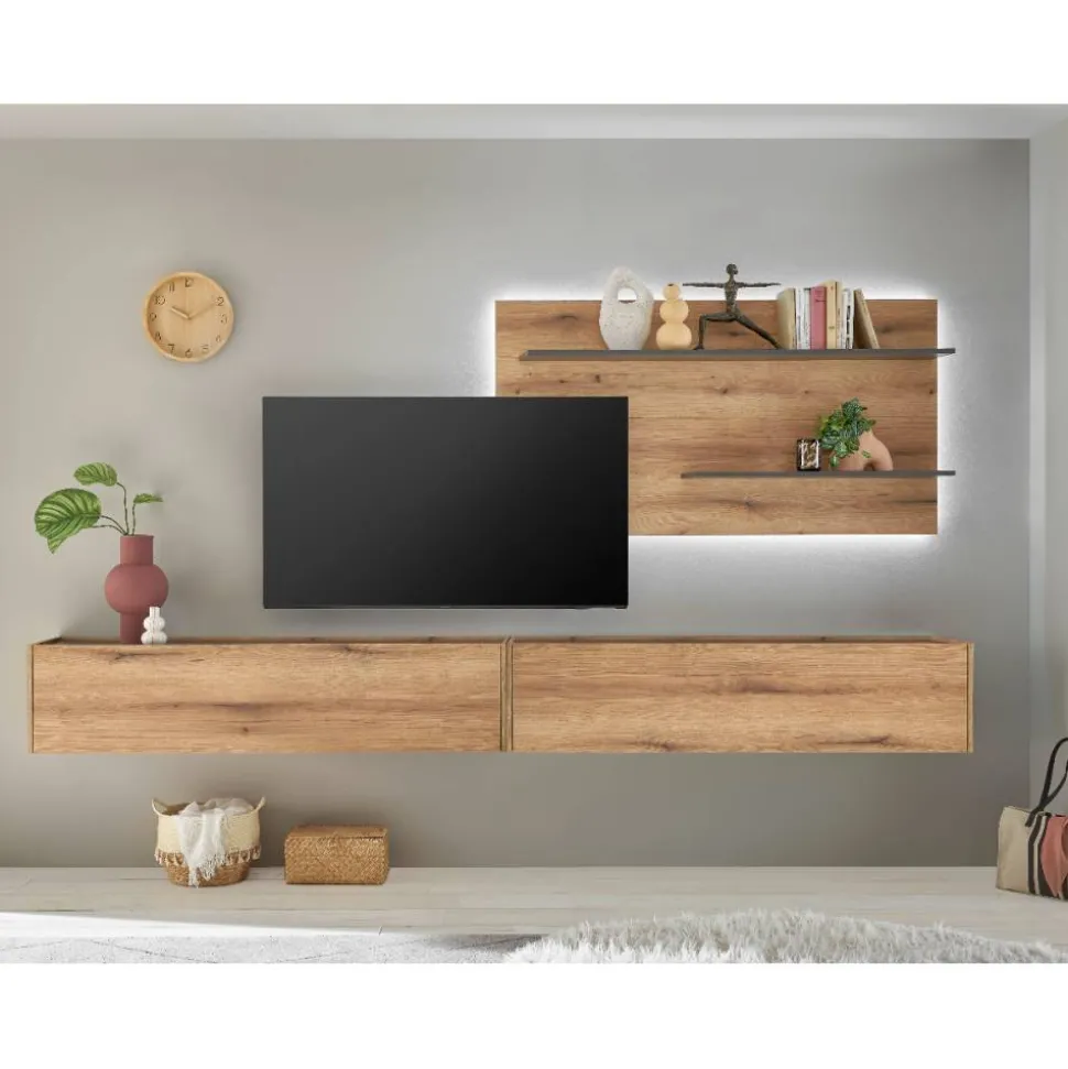 Hängende Wohnwand Möbelset - Colomania (dreiteilig)