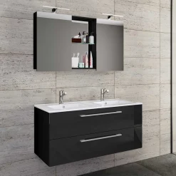 Hängender Doppel-Waschplatz Set - Vinkoja (zweiteilig)