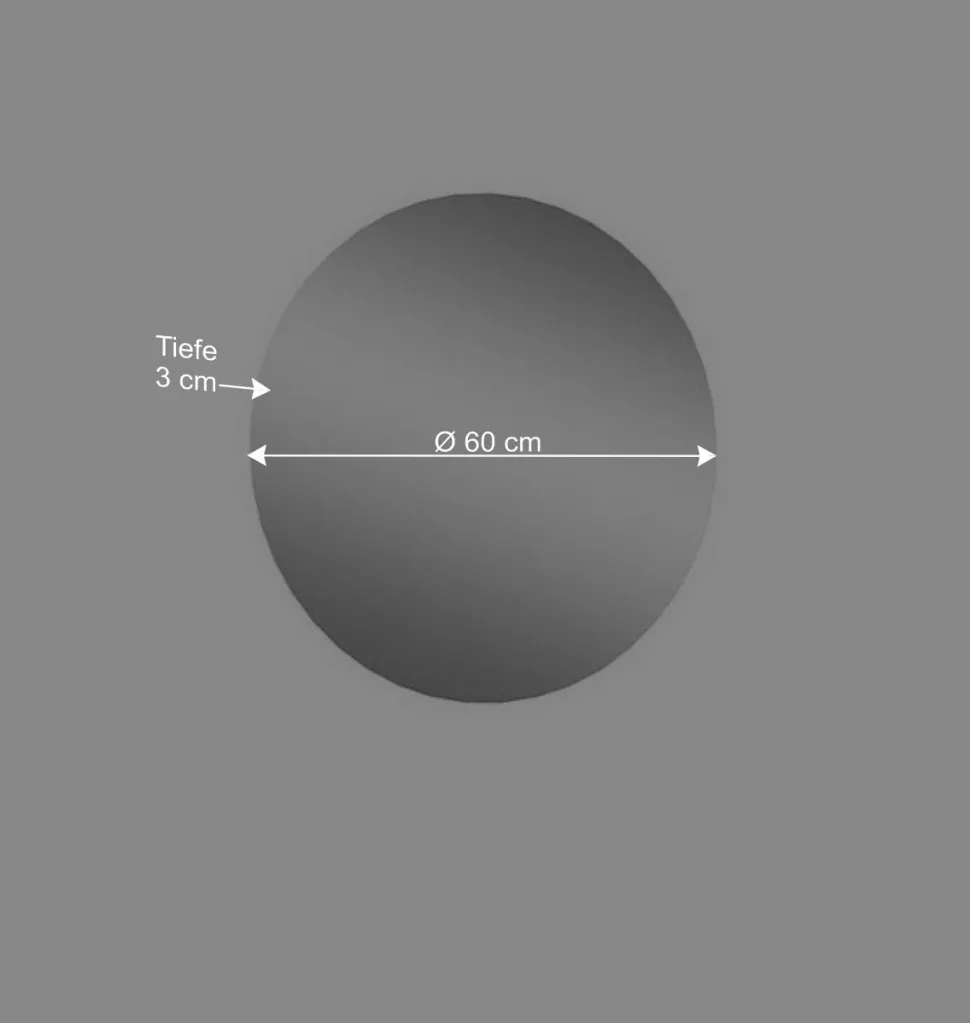 Hängender Flurschrank & runder Spiegel - Point (zweiteilig)
