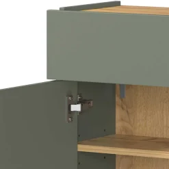 Hängender Flurschrank & runder Spiegel - Point (zweiteilig)