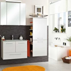 Hängender Midi-Badschrank in Weiß - Estateas