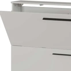 Hängender Schuhklappenschrank in Hellgrau - Orica