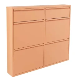 Hängender Schuhschrank in Terracotta - Manty